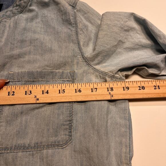 Vince Womens Chambray Patch Pocket Shirt XS - Picture 11 of 11